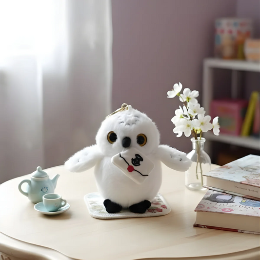 Cute Owl Plush Keychain – Soft Mini Owl Bag Charm & Car Key Holder